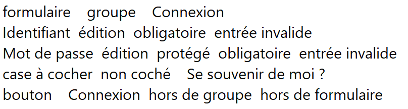 Rendu textuel du lecteur d'écran