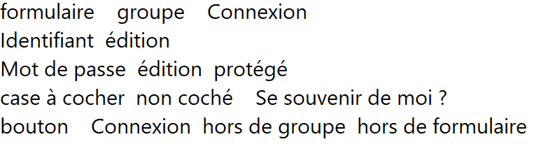 Rendu textuel du lecteur d'écran