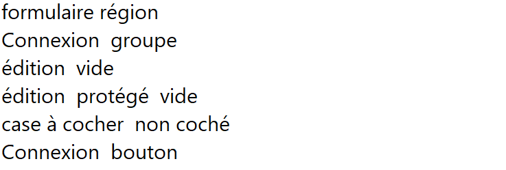 Rendu textuel du lecteur d'écran